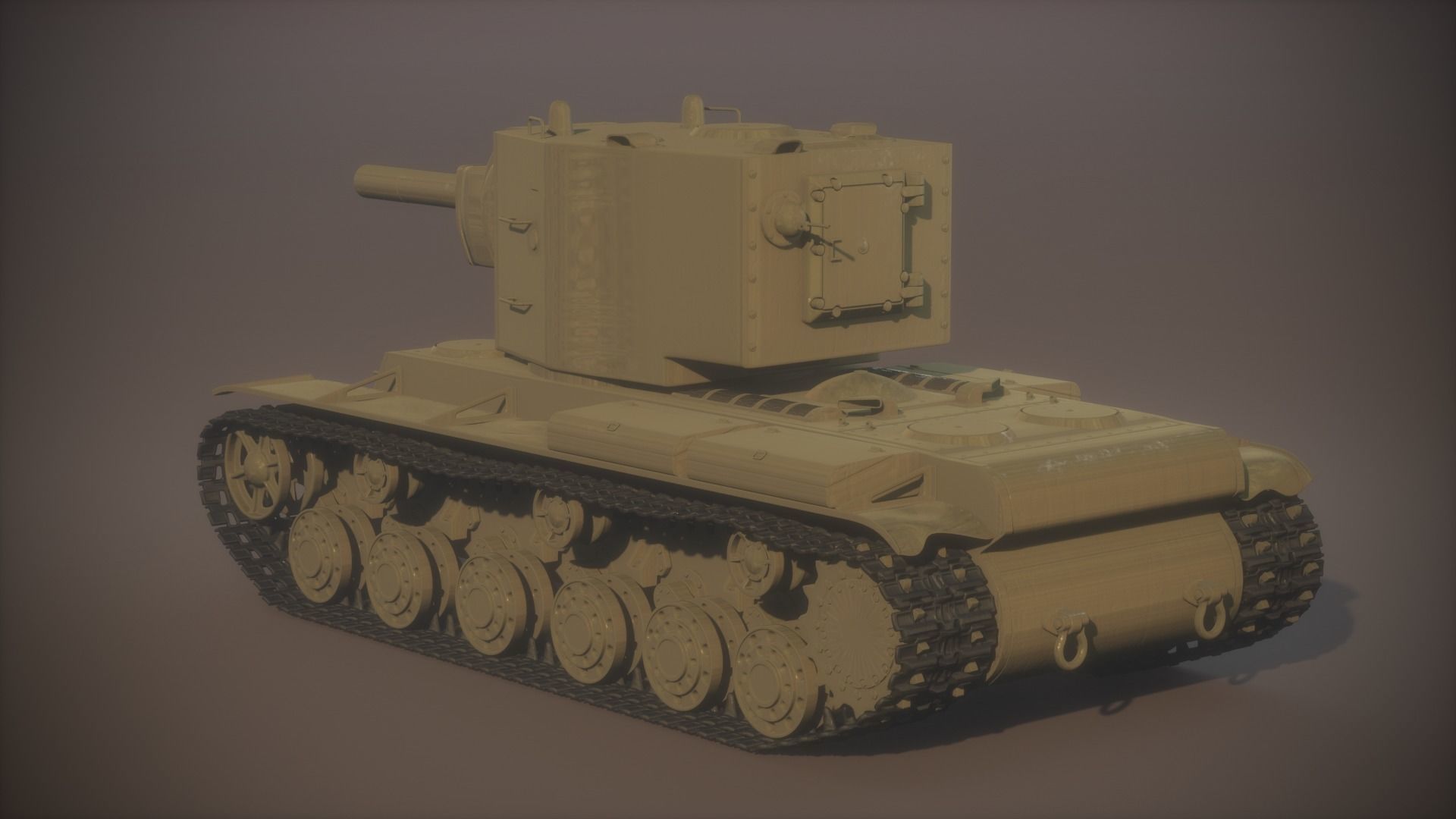 KV-2 tank 3D model_2