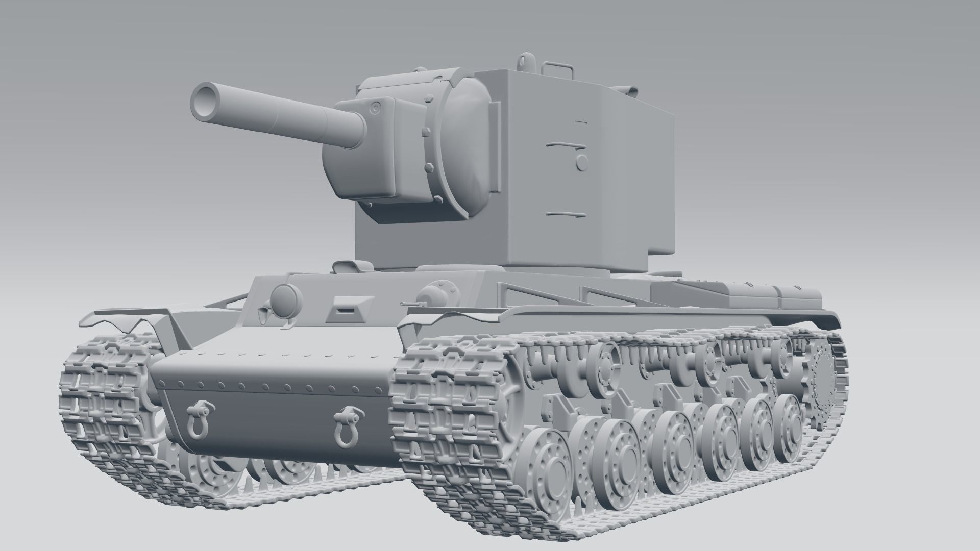 KV-2 tank 3D model_1