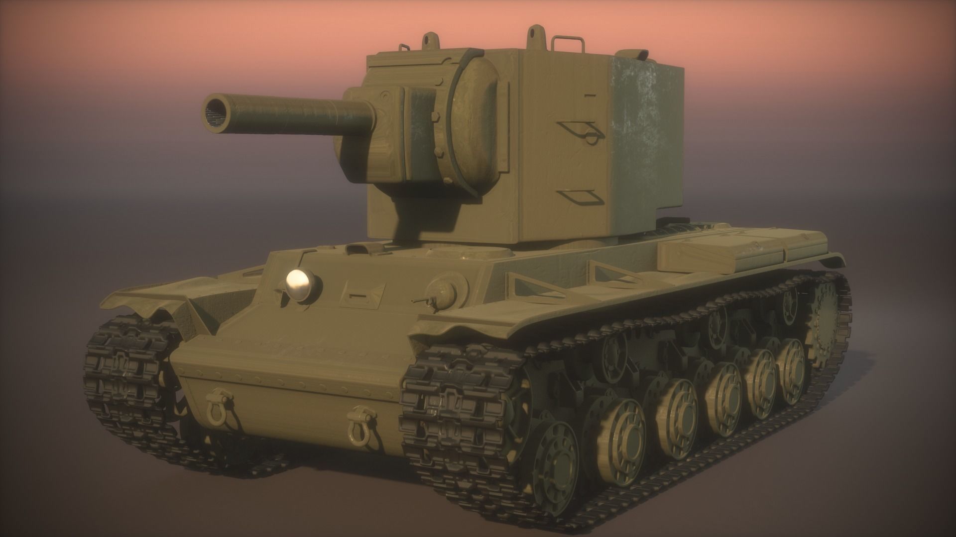KV-2 tank 3D model_3