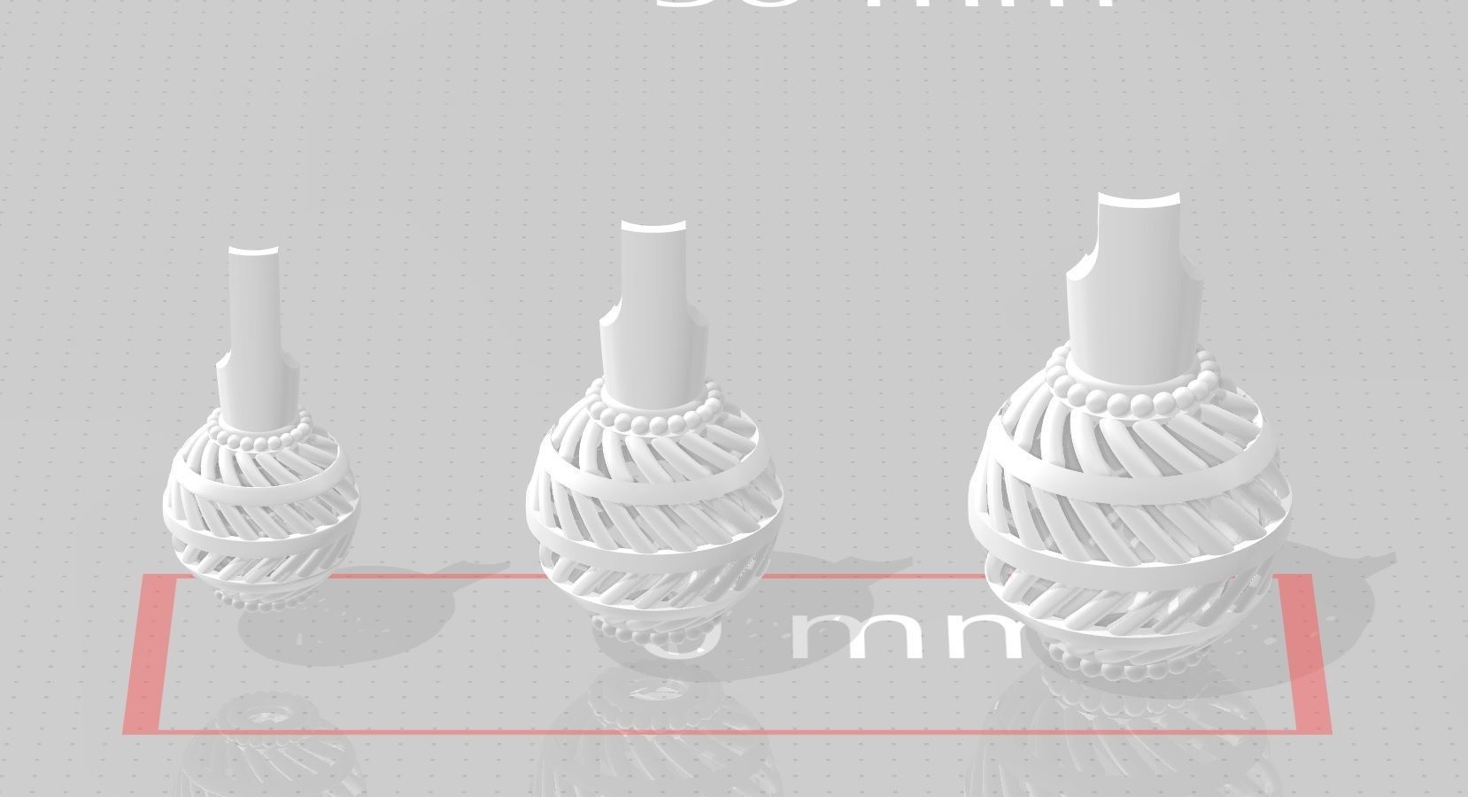3 size stl beeds 3D print model_1