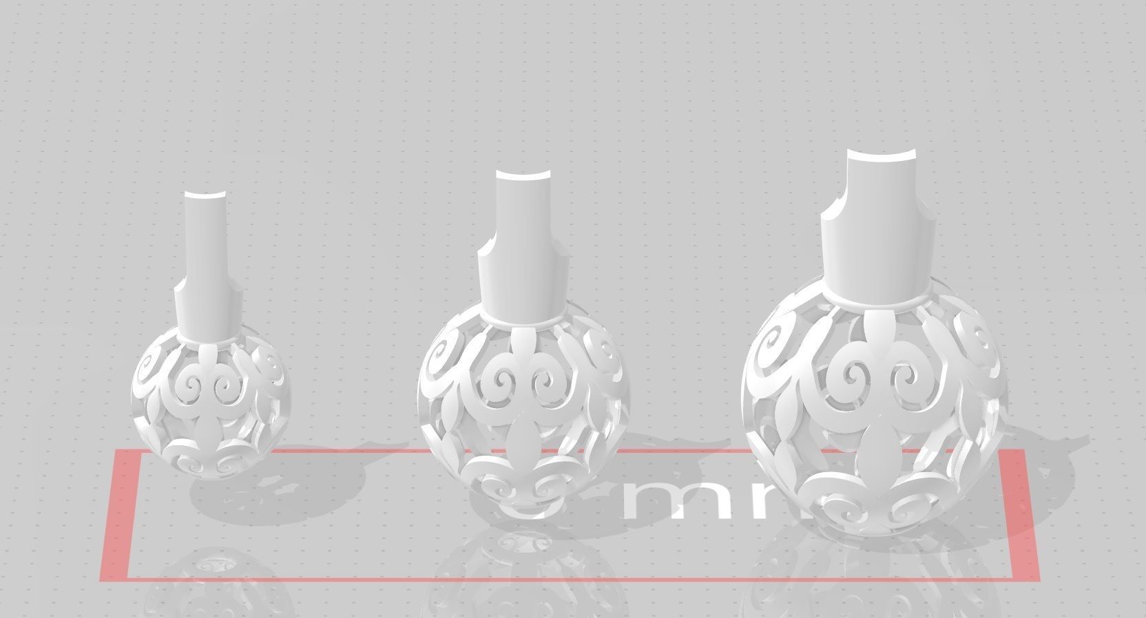 3 size stl beeds 3D print model_1