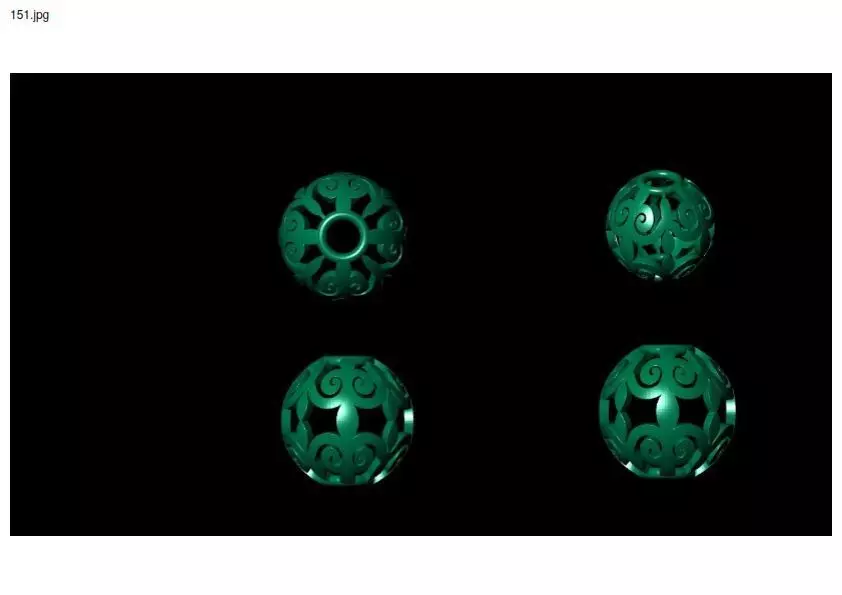 3 size stl beeds 3D print model_0