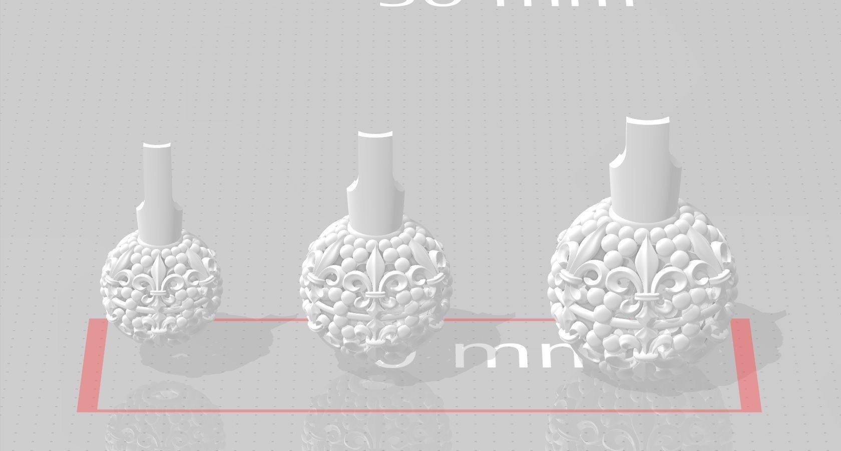 3 size stl beeds 3D print model_1