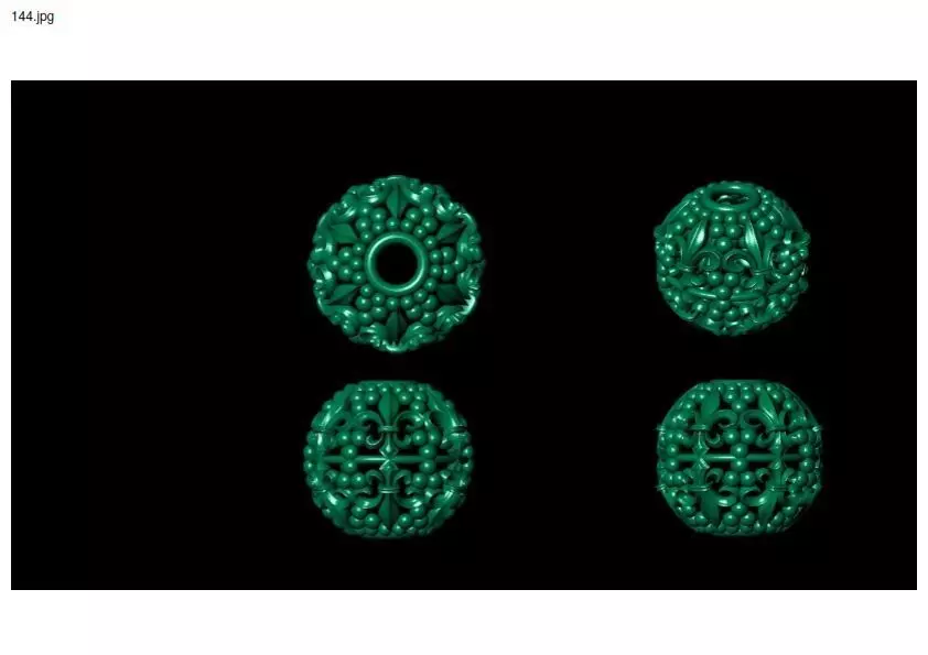 3 size stl beeds 3D print model_0