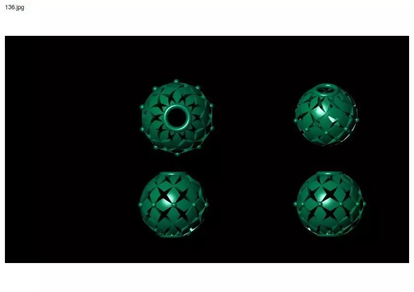 3 size stl beeds 3D print model_0