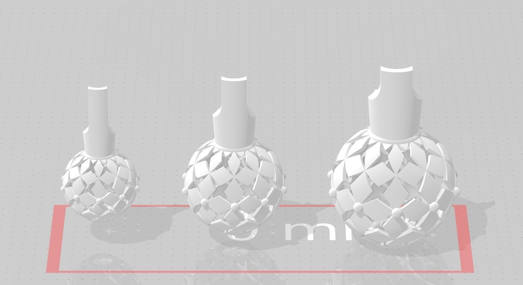 3 size stl beeds 3D print model_1