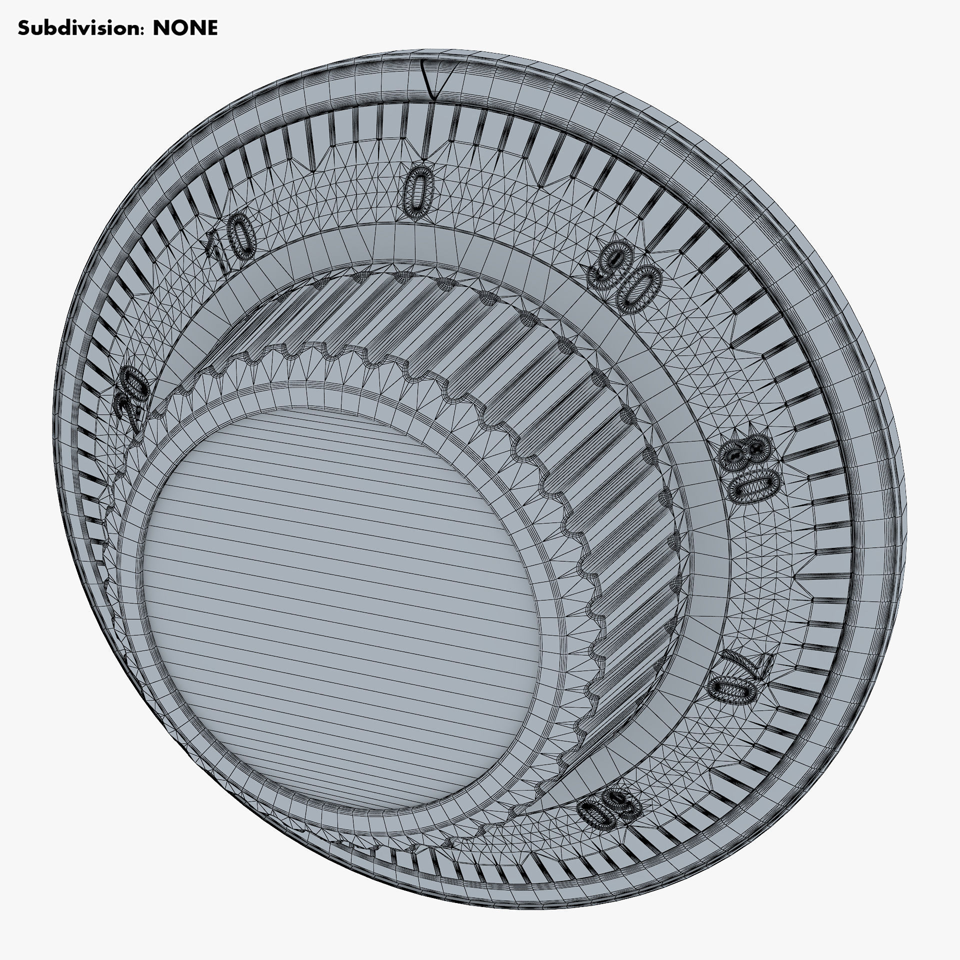 Rotation Mechanical Code Disk Lock v 2 3D model_8