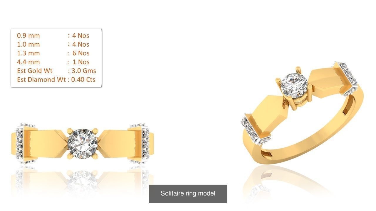 33 Solitaire ring models  3D Model Collection_8