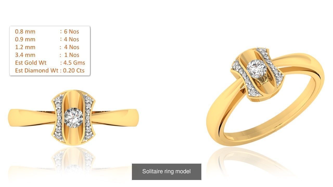 33 Solitaire ring models  3D Model Collection_25