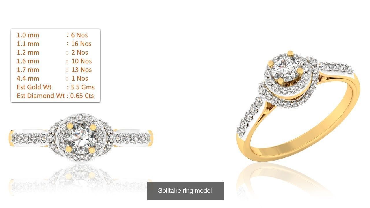 33 Solitaire ring models  3D Model Collection_18