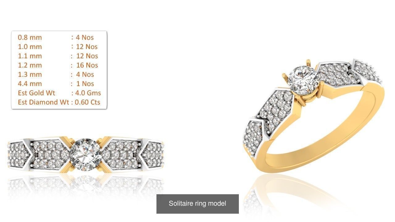 33 Solitaire ring models  3D Model Collection_33