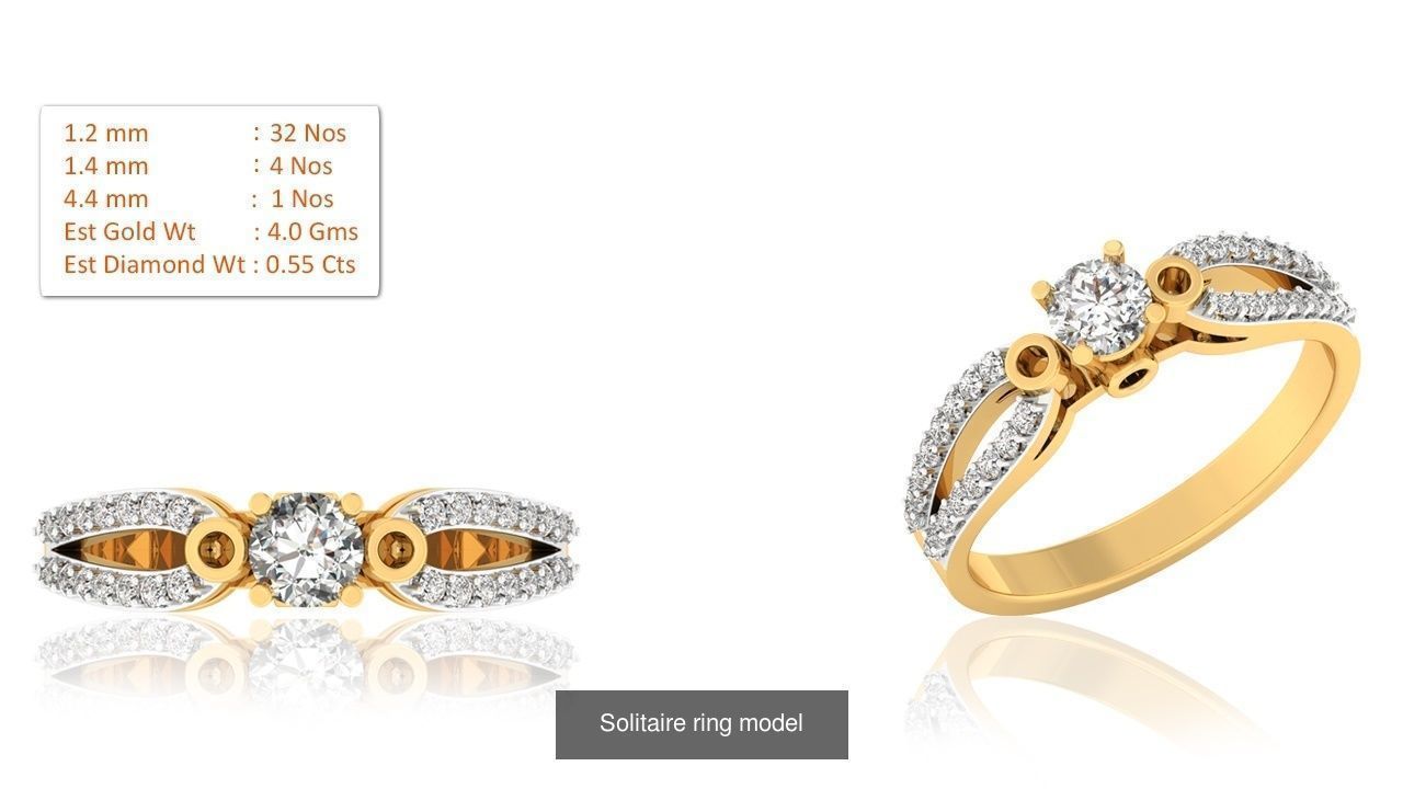 33 Solitaire ring models  3D Model Collection_13