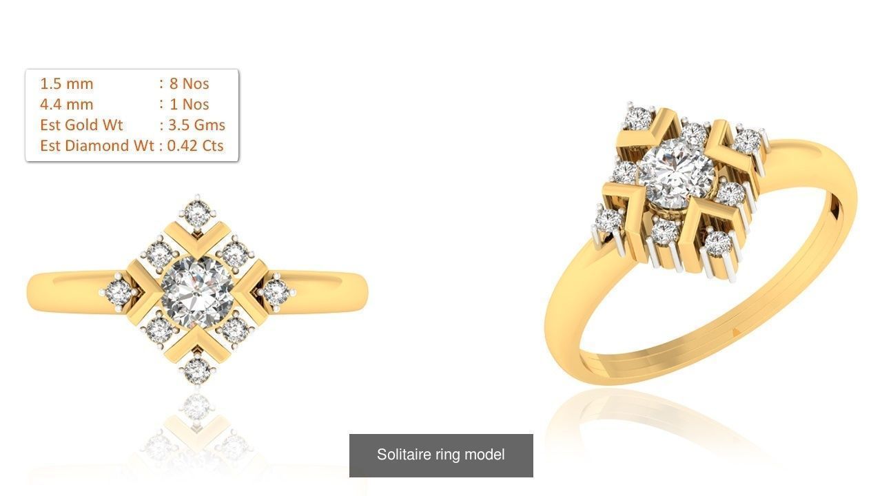 33 Solitaire ring models  3D Model Collection_24