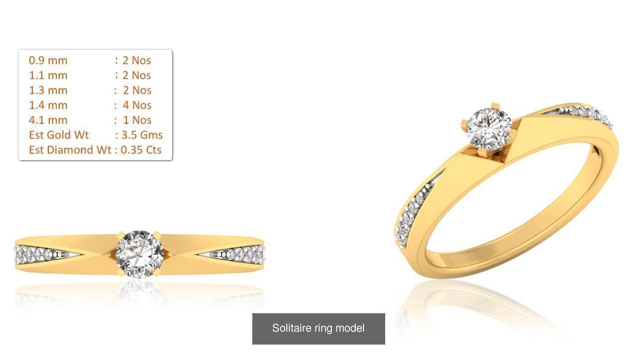 33 Solitaire ring models  3D Model Collection_20