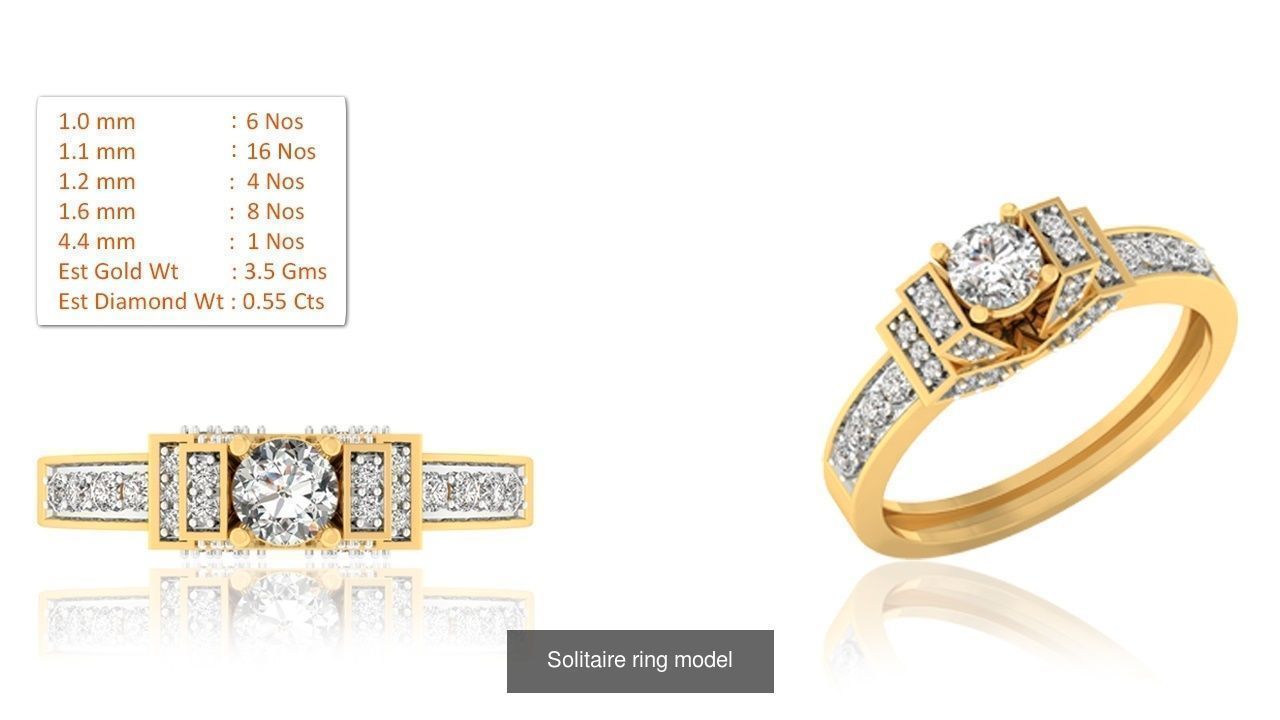 33 Solitaire ring models  3D Model Collection_17