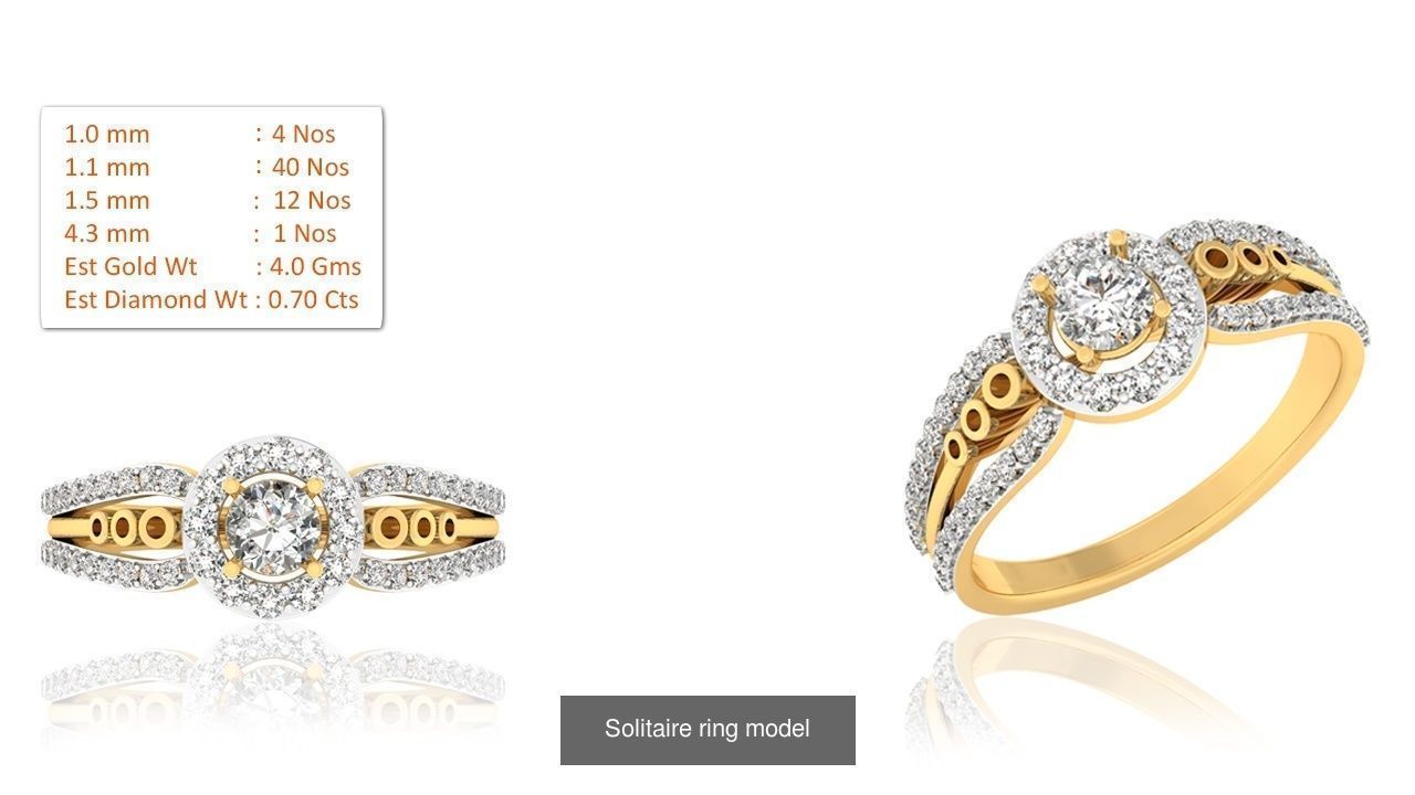 33 Solitaire ring models  3D Model Collection_7