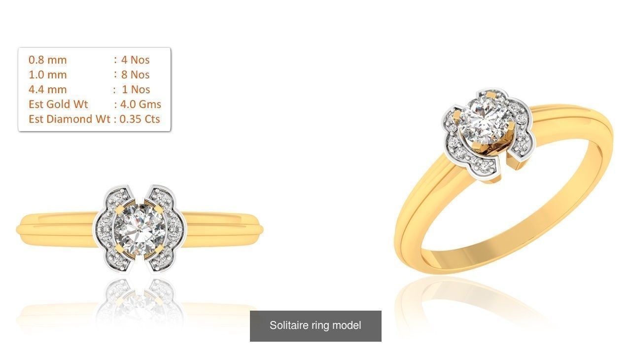 33 Solitaire ring models  3D Model Collection_16
