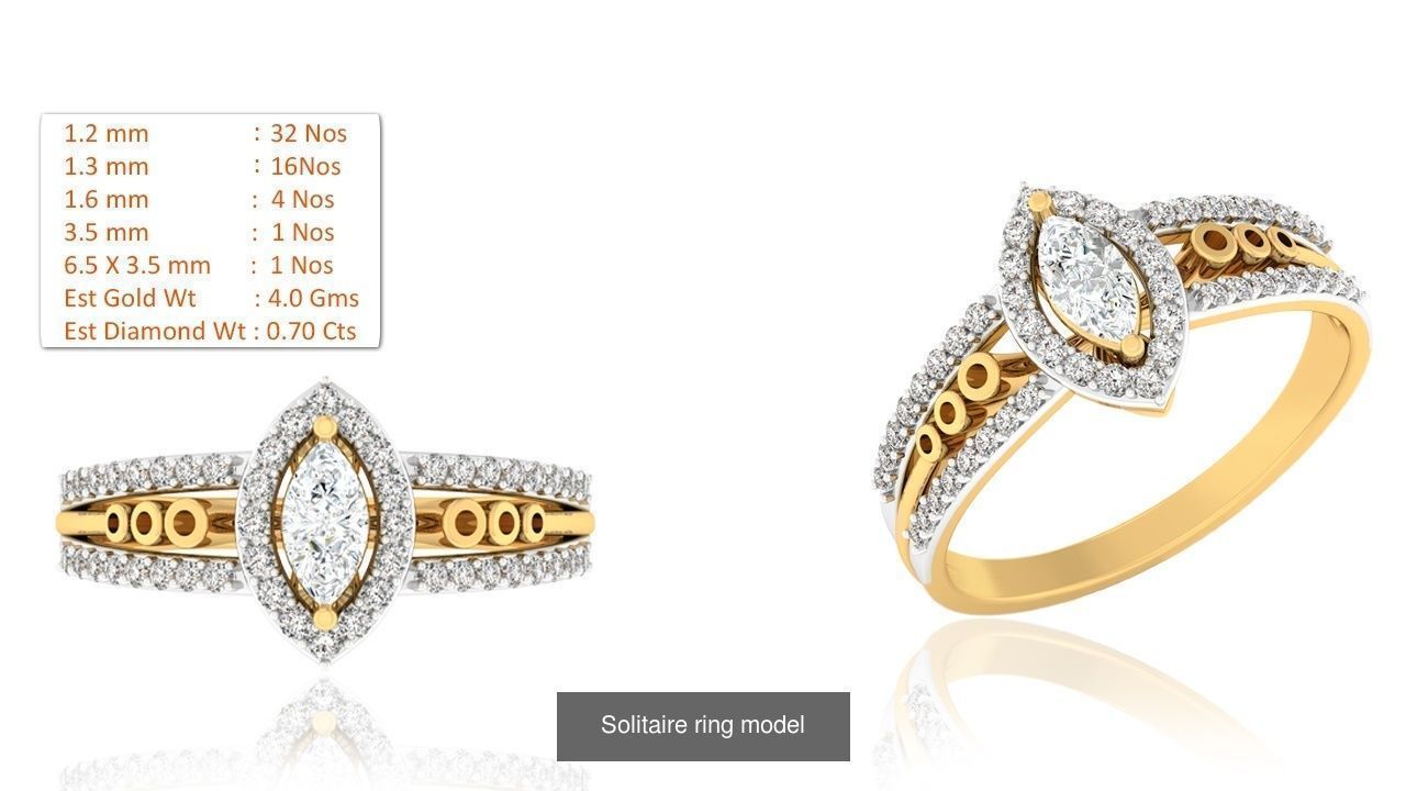 33 Solitaire ring models  3D Model Collection_32
