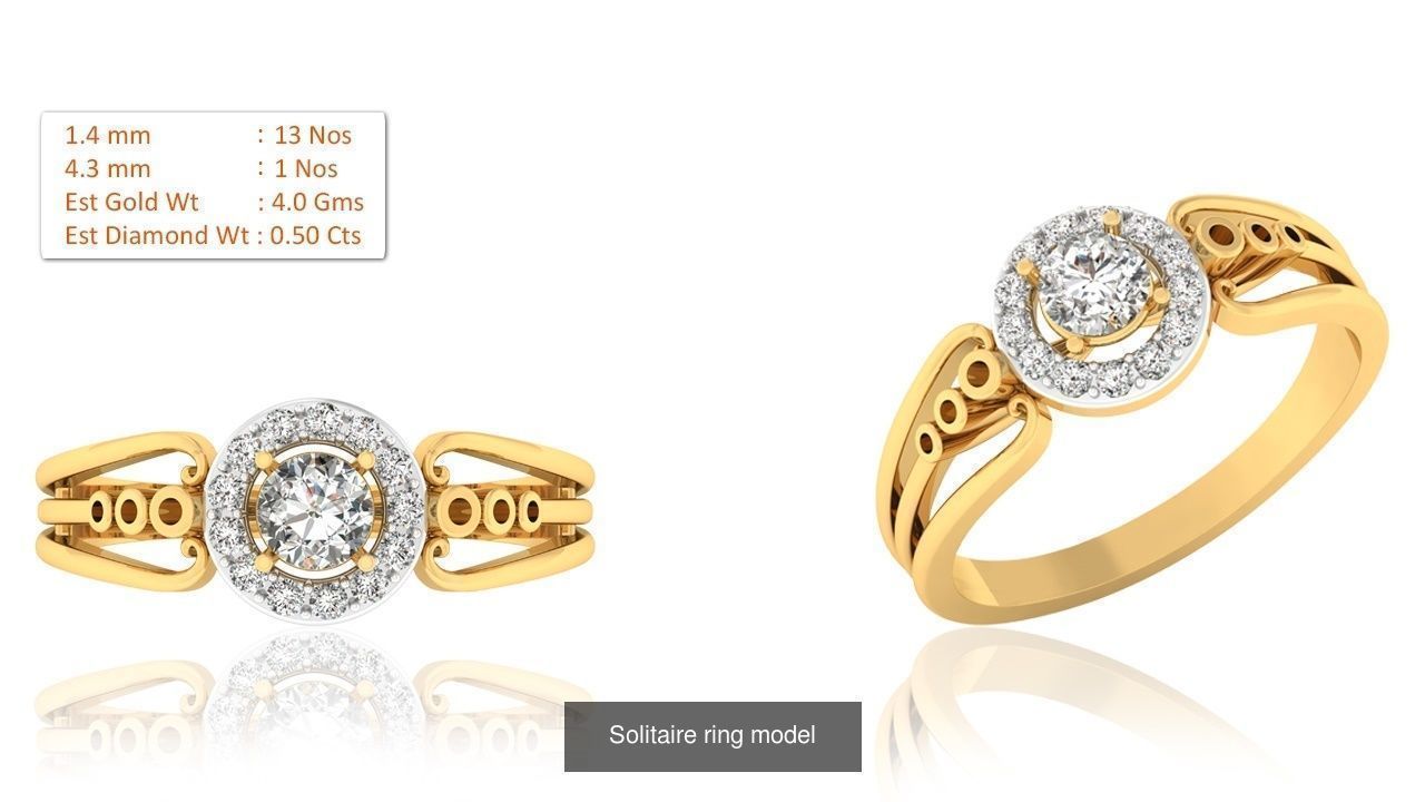 33 Solitaire ring models  3D Model Collection_28