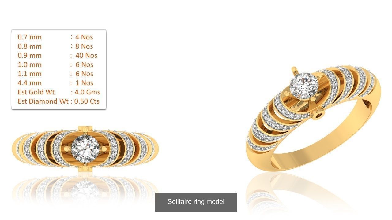 33 Solitaire ring models  3D Model Collection_10