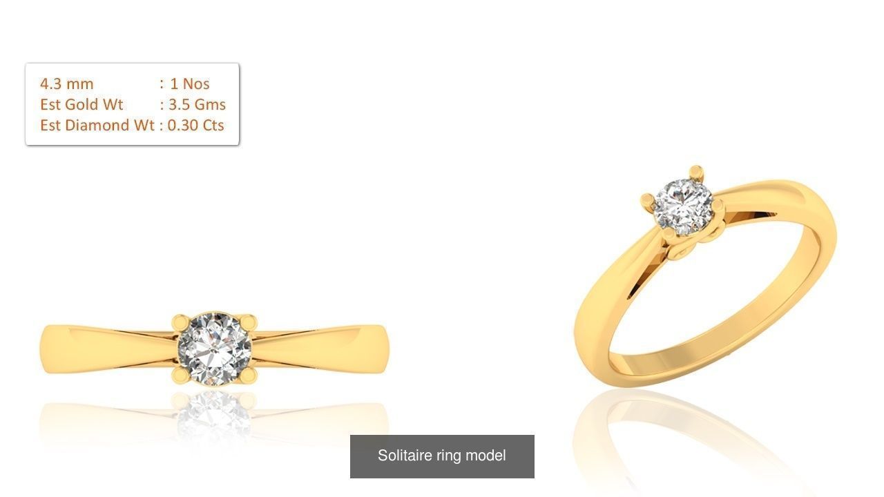 33 Solitaire ring models  3D Model Collection_5