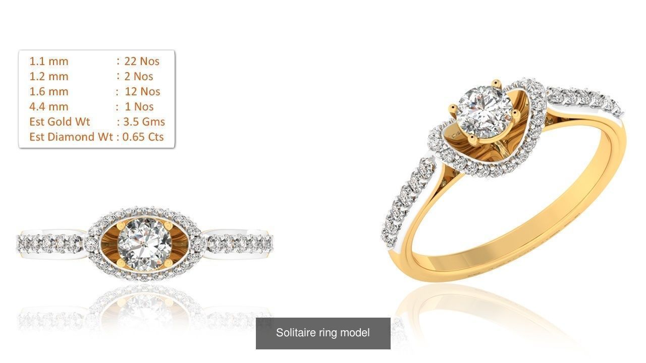 33 Solitaire ring models  3D Model Collection_37
