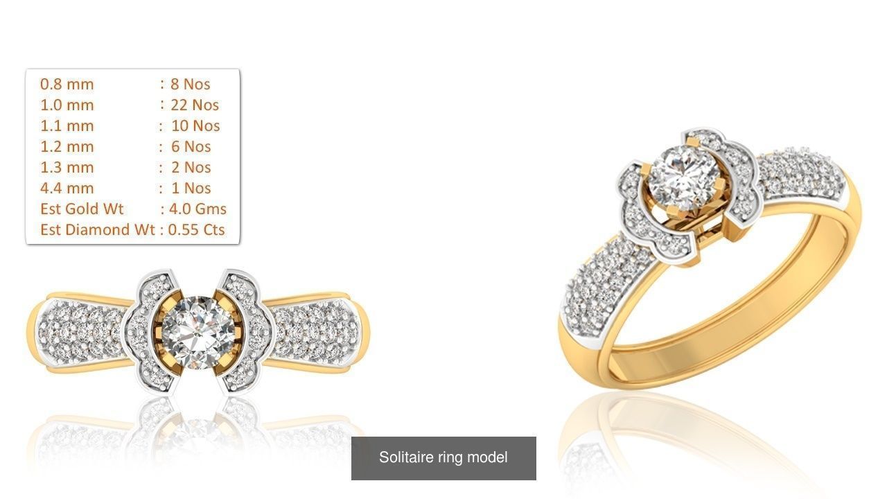 33 Solitaire ring models  3D Model Collection_36