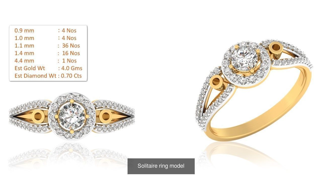 33 Solitaire ring models  3D Model Collection_30