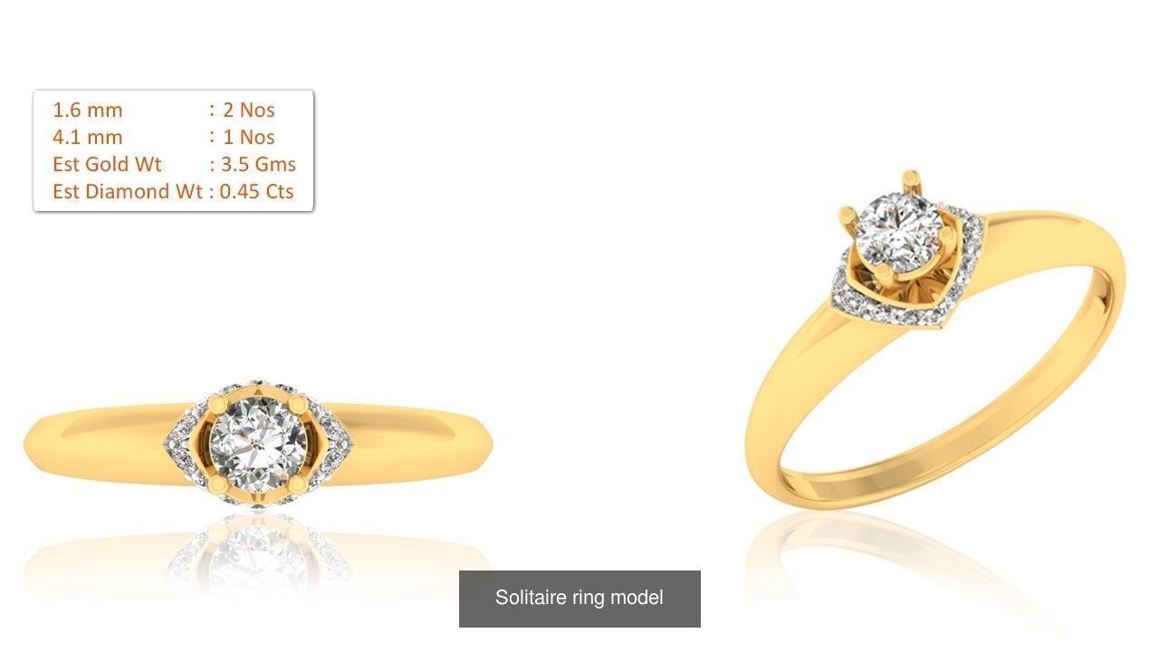 33 Solitaire ring models  3D Model Collection_21