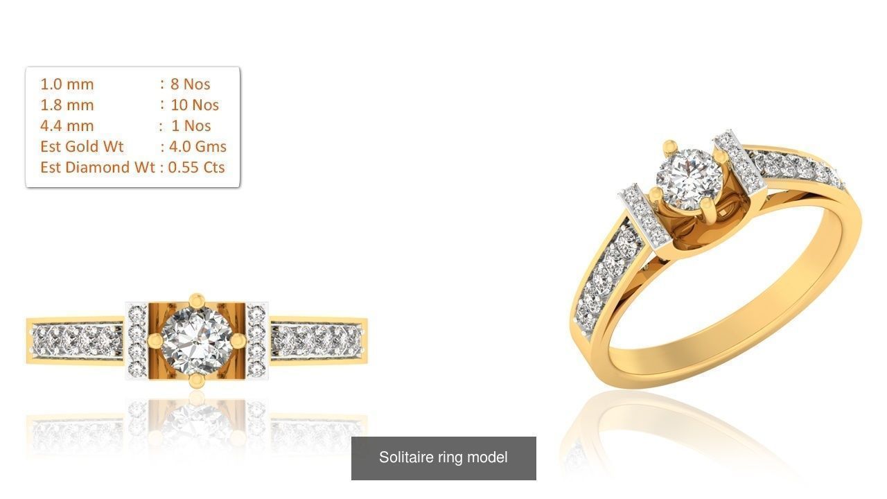 33 Solitaire ring models  3D Model Collection_12