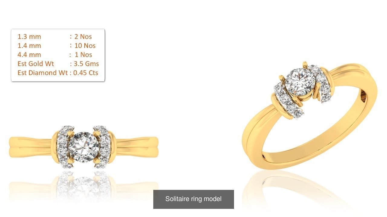33 Solitaire ring models  3D Model Collection_11