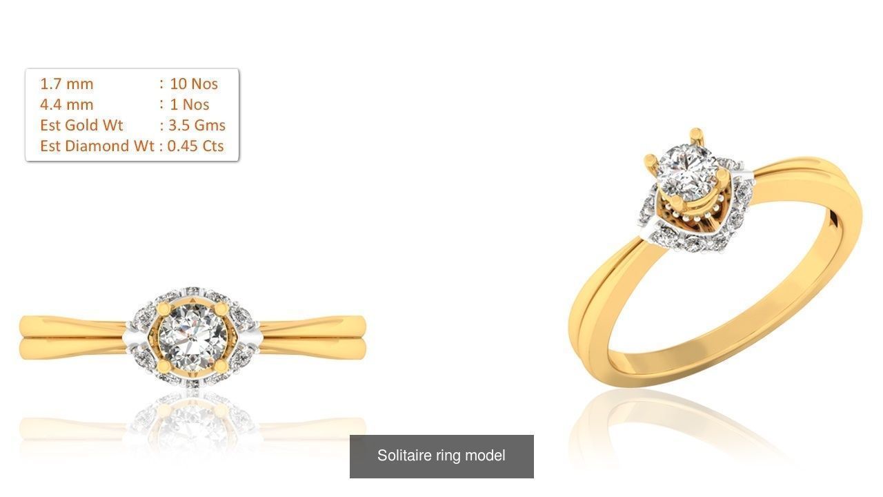 33 Solitaire ring models  3D Model Collection_19