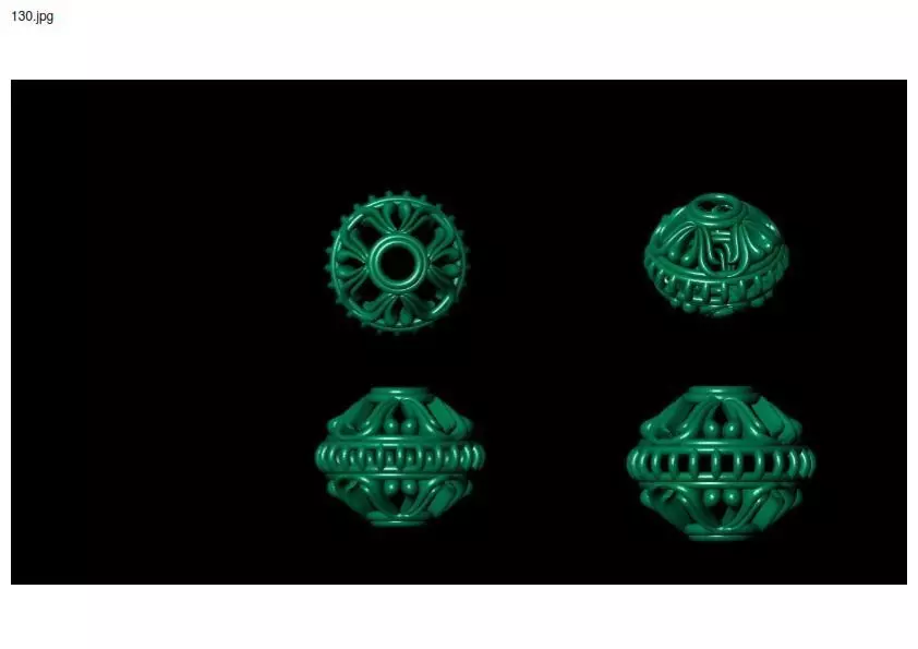 3 size stl beeds 3D print model_0