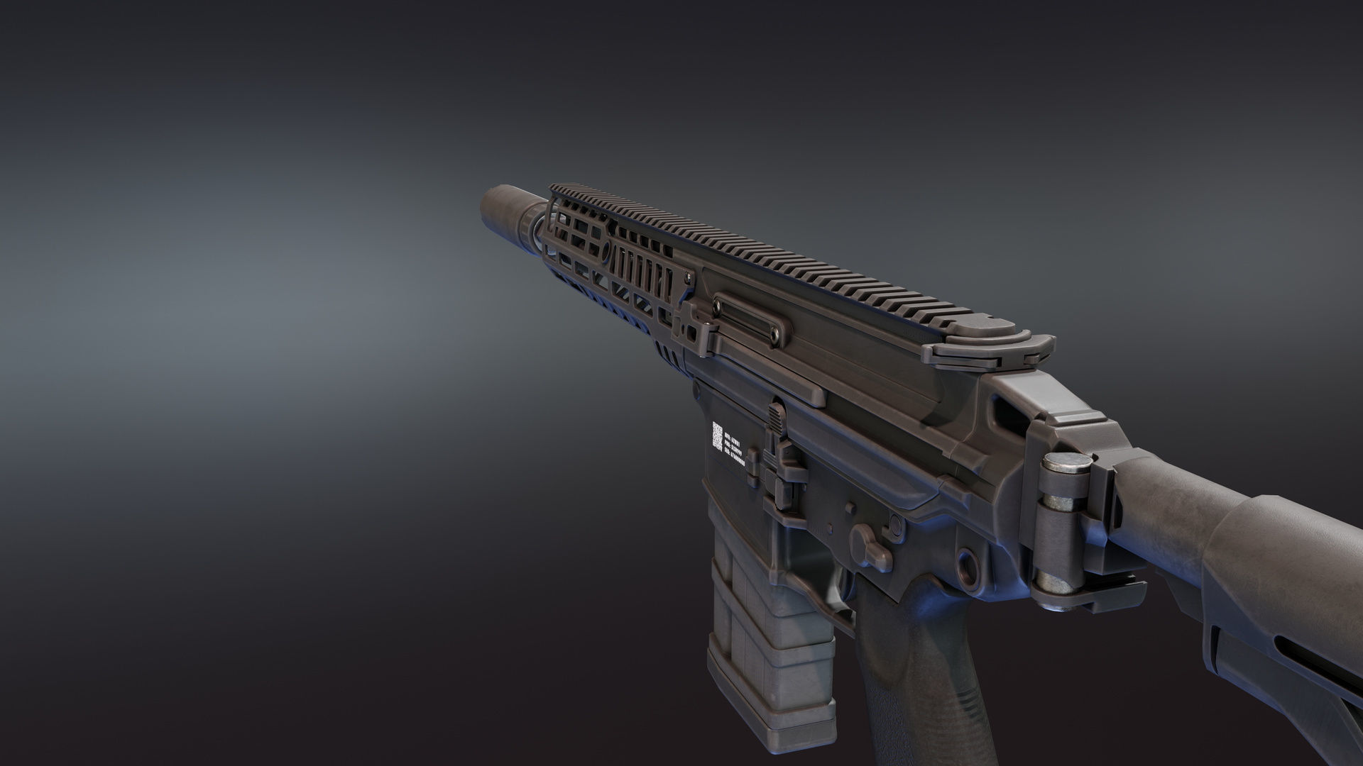 SIG Sauer MCX Spear Low-poly 3D model_4