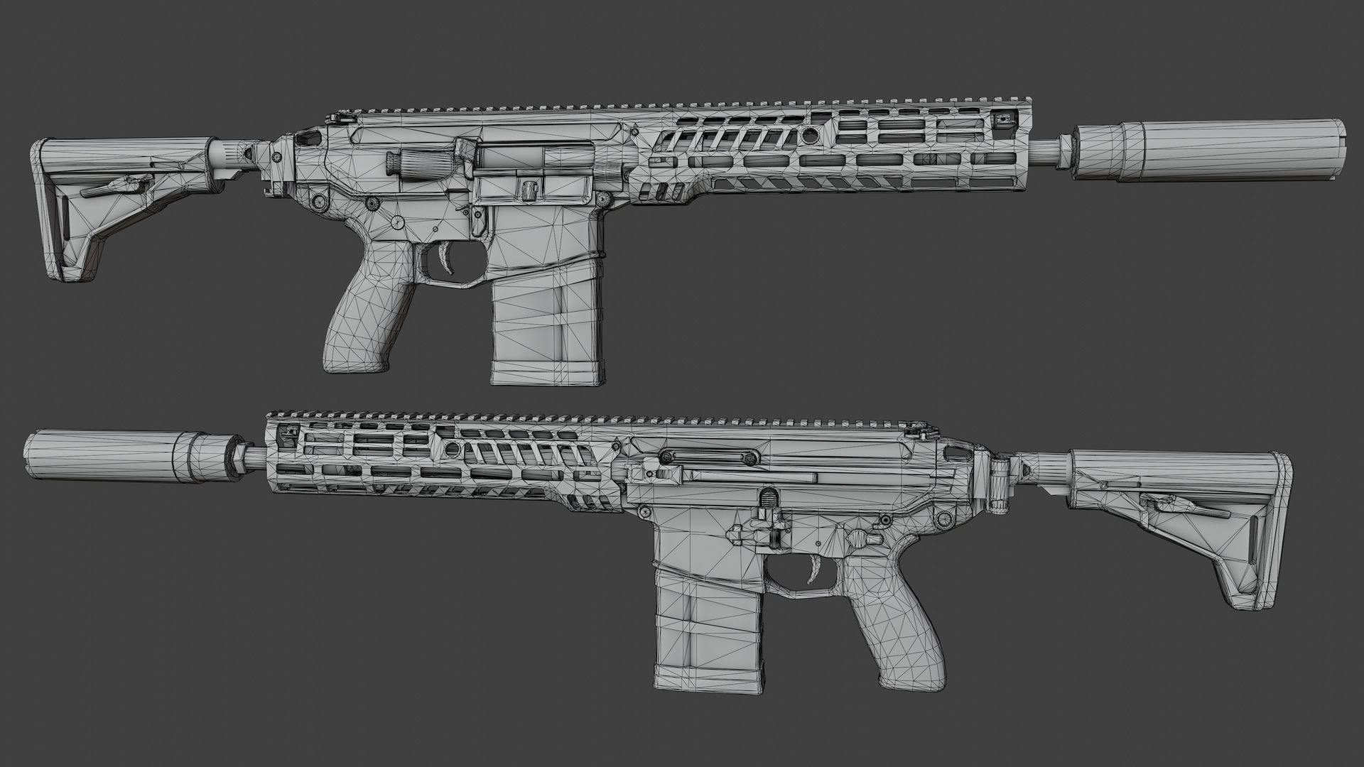 SIG Sauer MCX Spear Low-poly 3D model_6