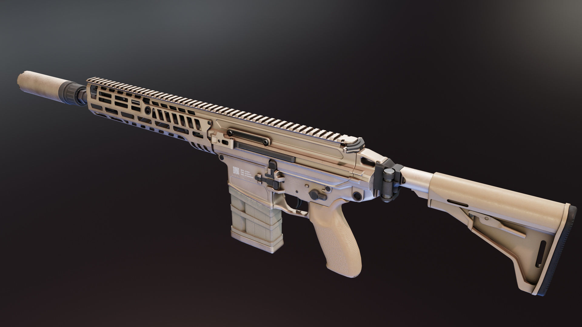 SIG Sauer MCX Spear Low-poly 3D model_2