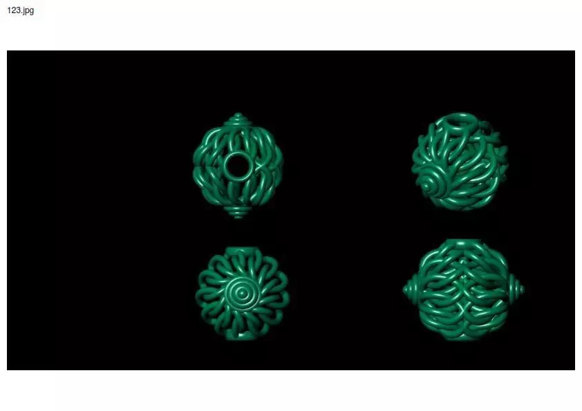 3 size stl beeds 3D print model_0