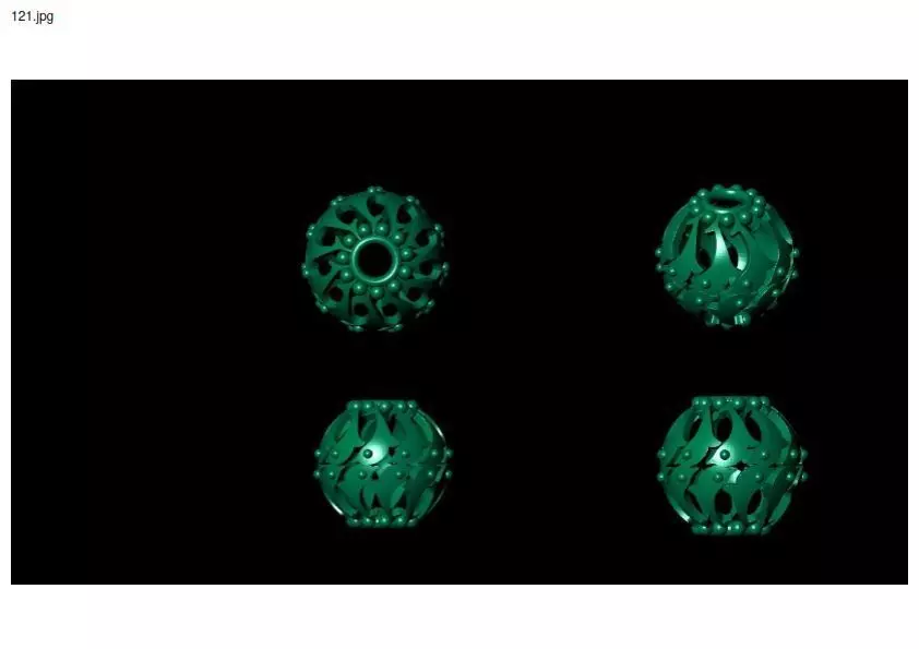 3 size stl beeds 3D print model_0