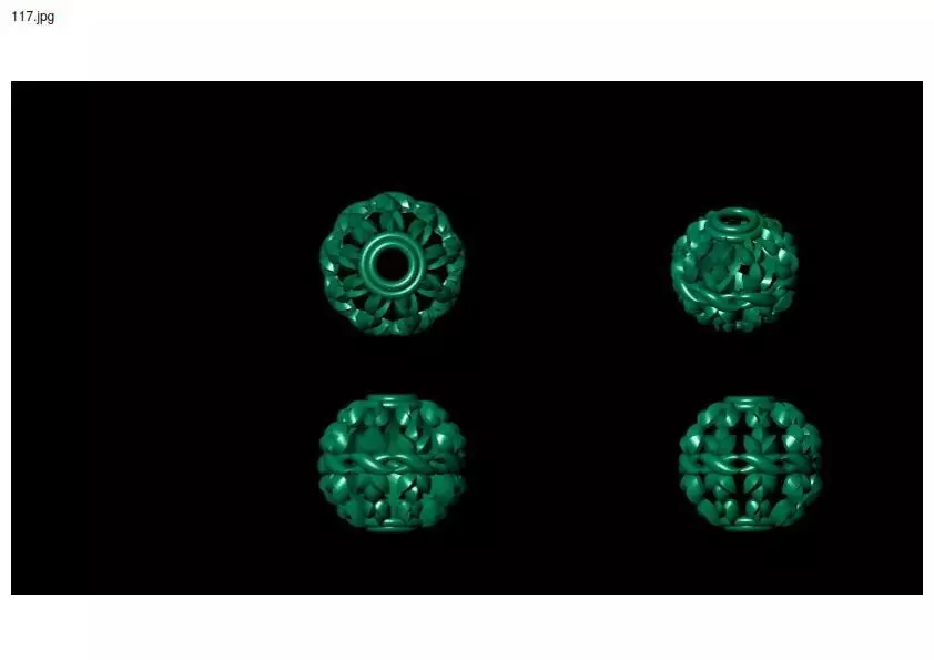 3 size stl beeds 3D print model_0