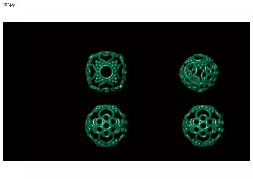 3 size stl beeds 3D print model_0