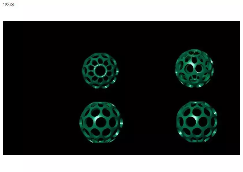 3 size stl beeds 3D print model_0