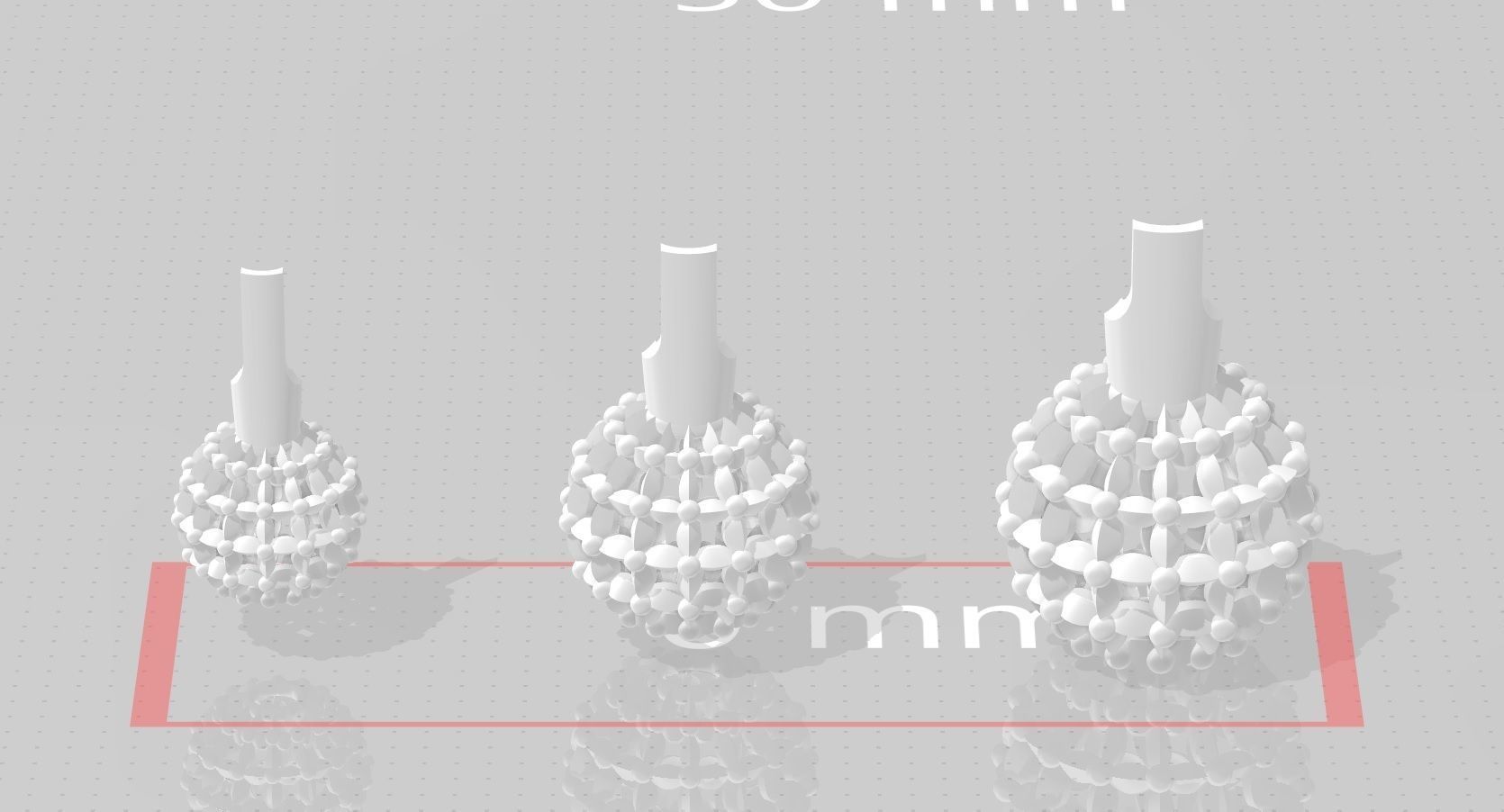 3 size stl beeds 3D print model_1