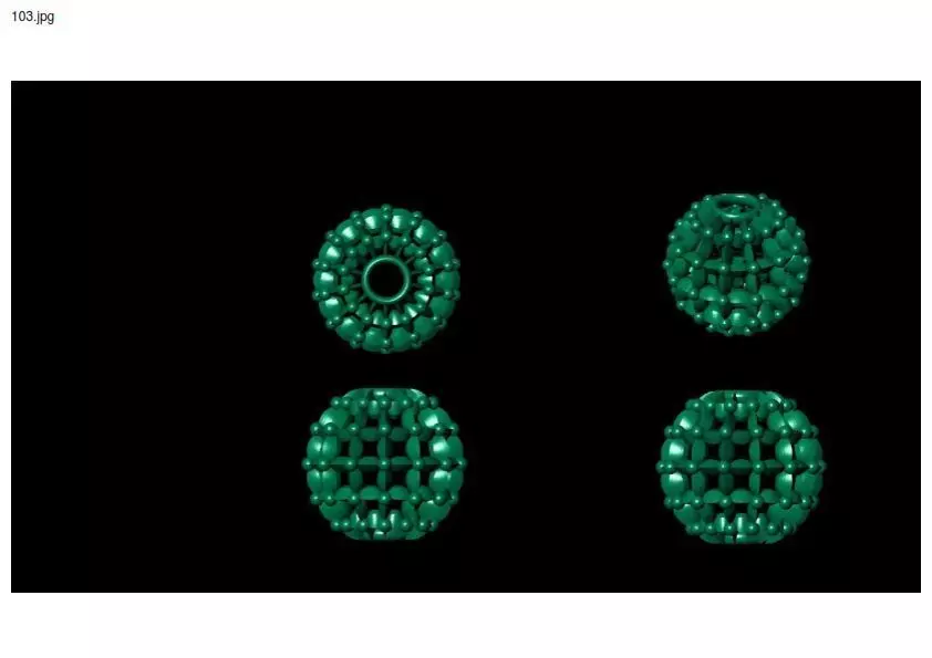 3 size stl beeds 3D print model_0