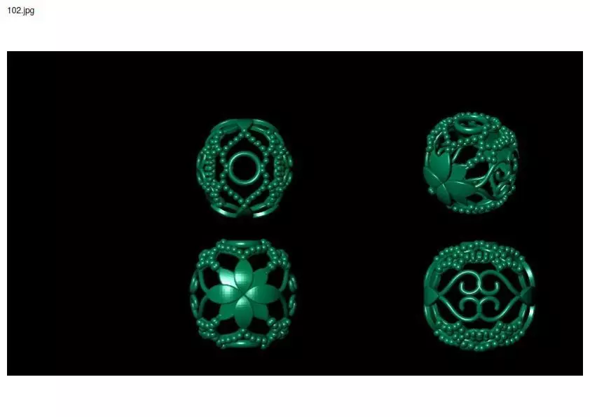 3 size stl beeds 3D print model_0