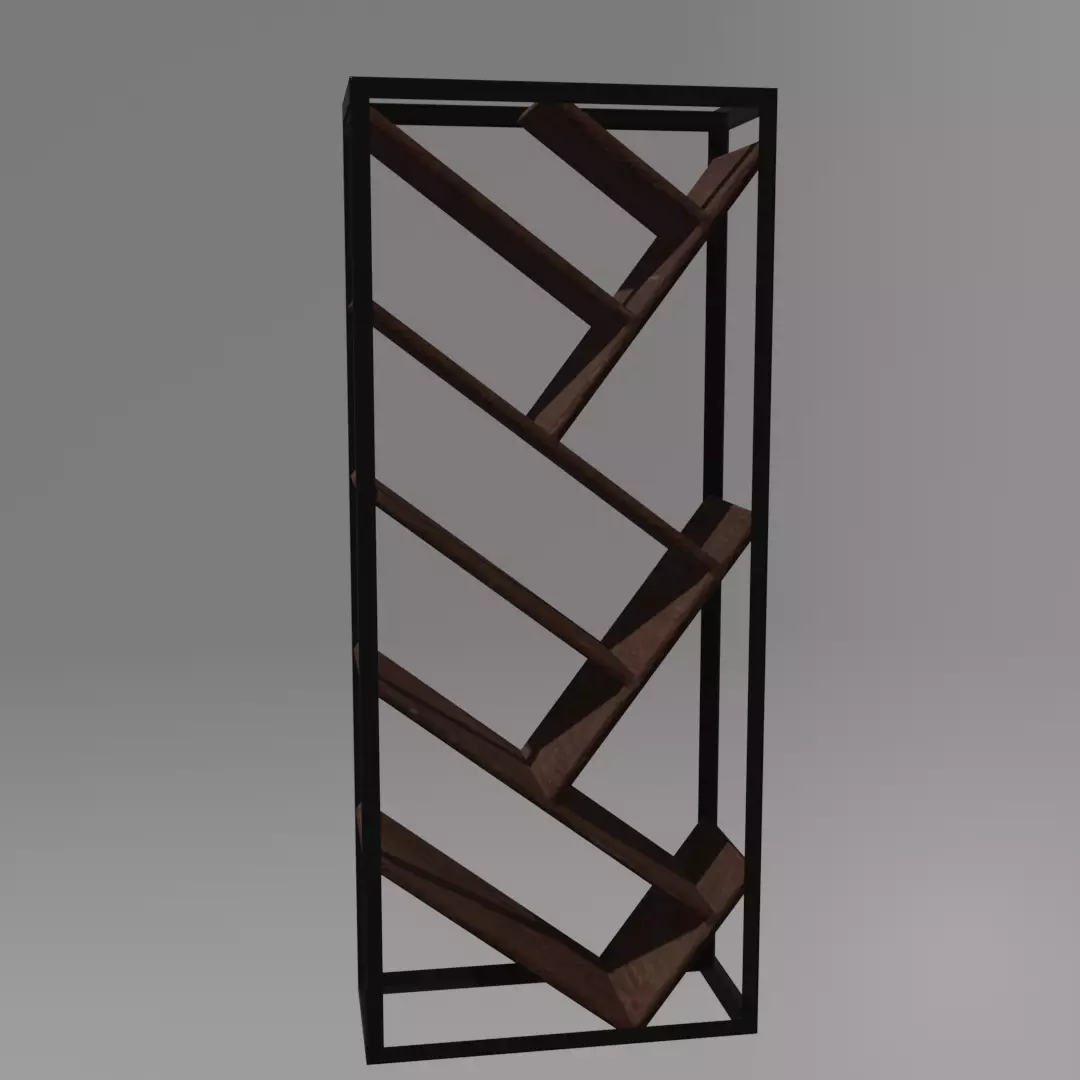Low Poly Book Shelve Free low-poly 3D model