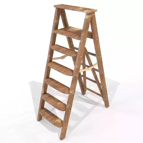 Wooden construction ladder