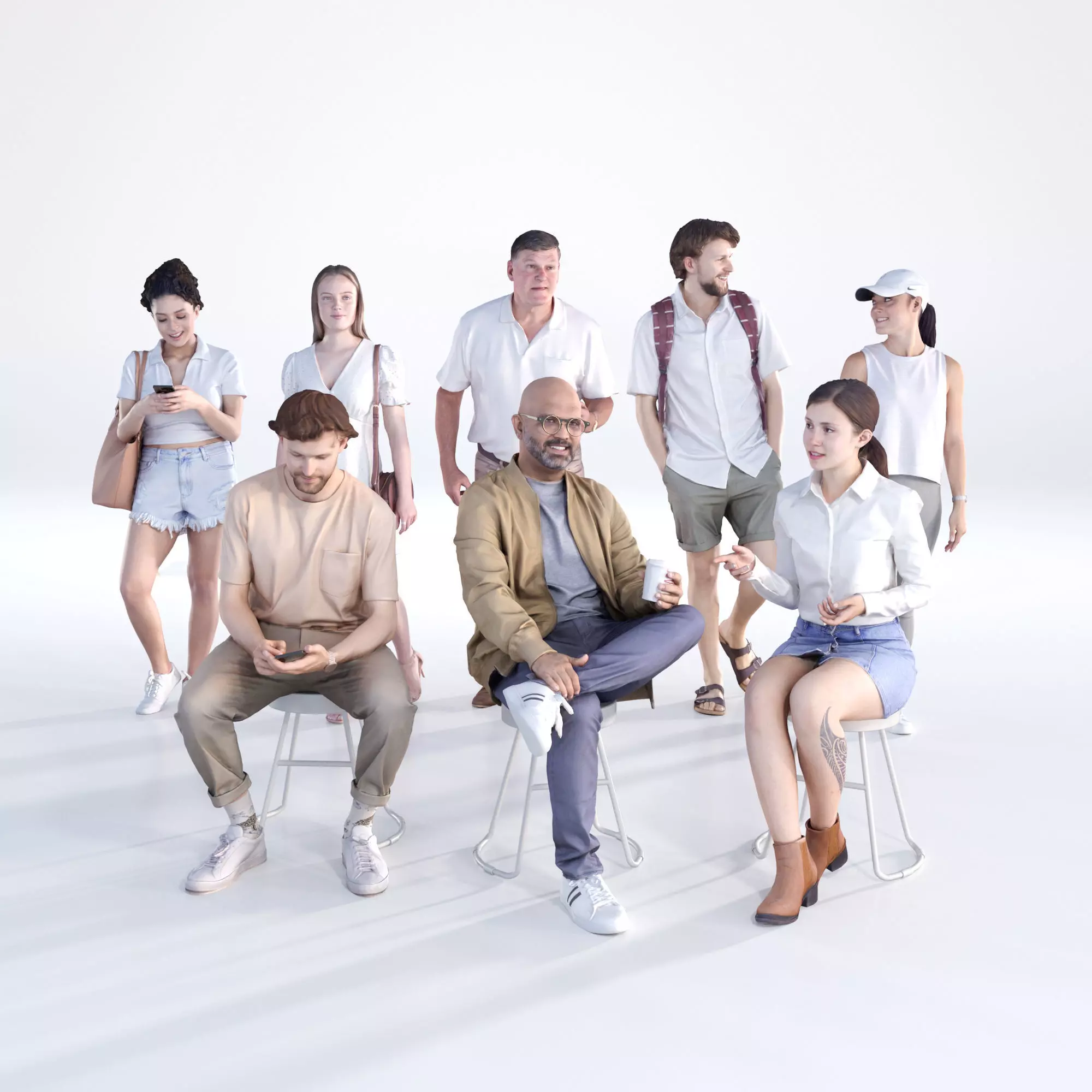 Bundle Casual 003 3D model_0