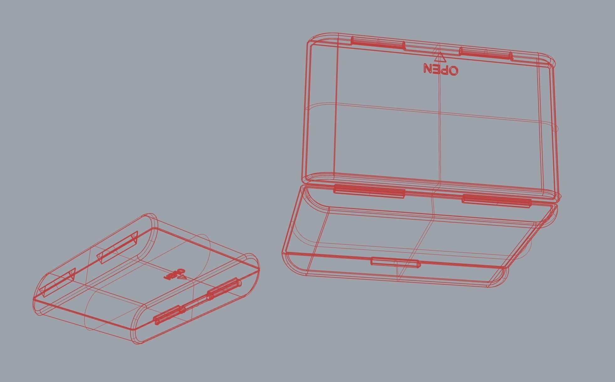 Small box bowl bottle case 3D print model_4