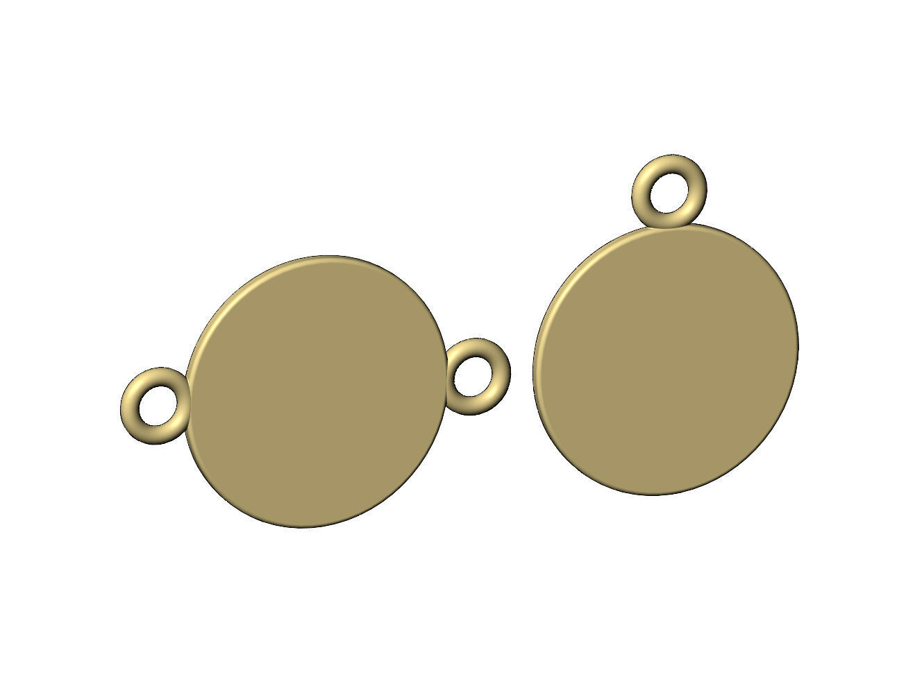 Hand of Fatima hammered texture coin pendant and charm  3D print model_9