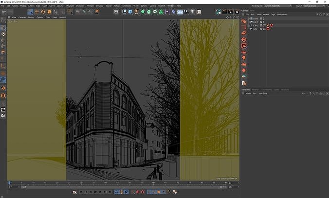 Redshift - C4D Scene files - Old London Pub Exterior 3D model 6